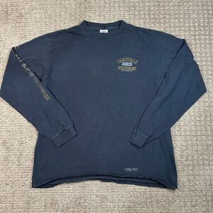 Crazy Shirt Alcatraz Triathlon San Francisco Long Sleeve T-Shirt Navy Blue Men M